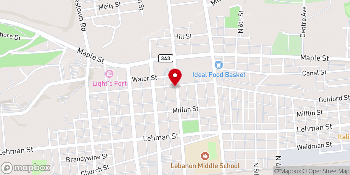 Map showing location of United Christain Chapel
