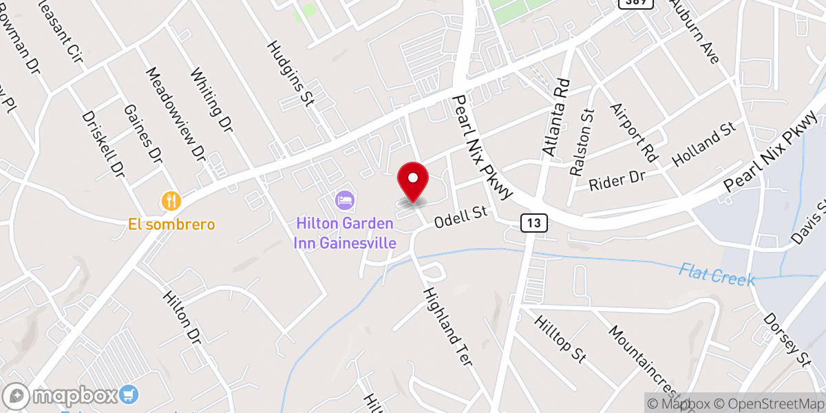 Map showing location of Temple Missionary Baptist Church