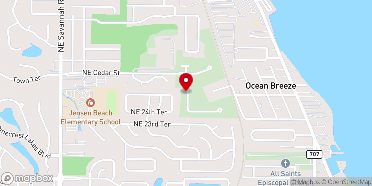 Map showing location of Fathers House of the Treasure Coast Inc