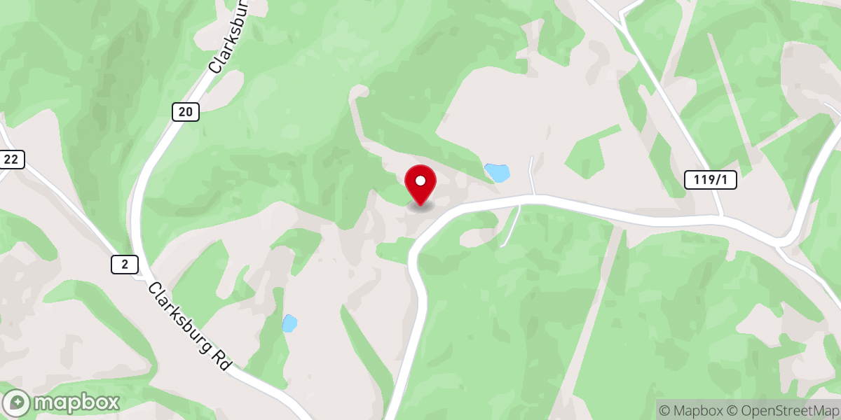 Map showing location of Mount Zion Church