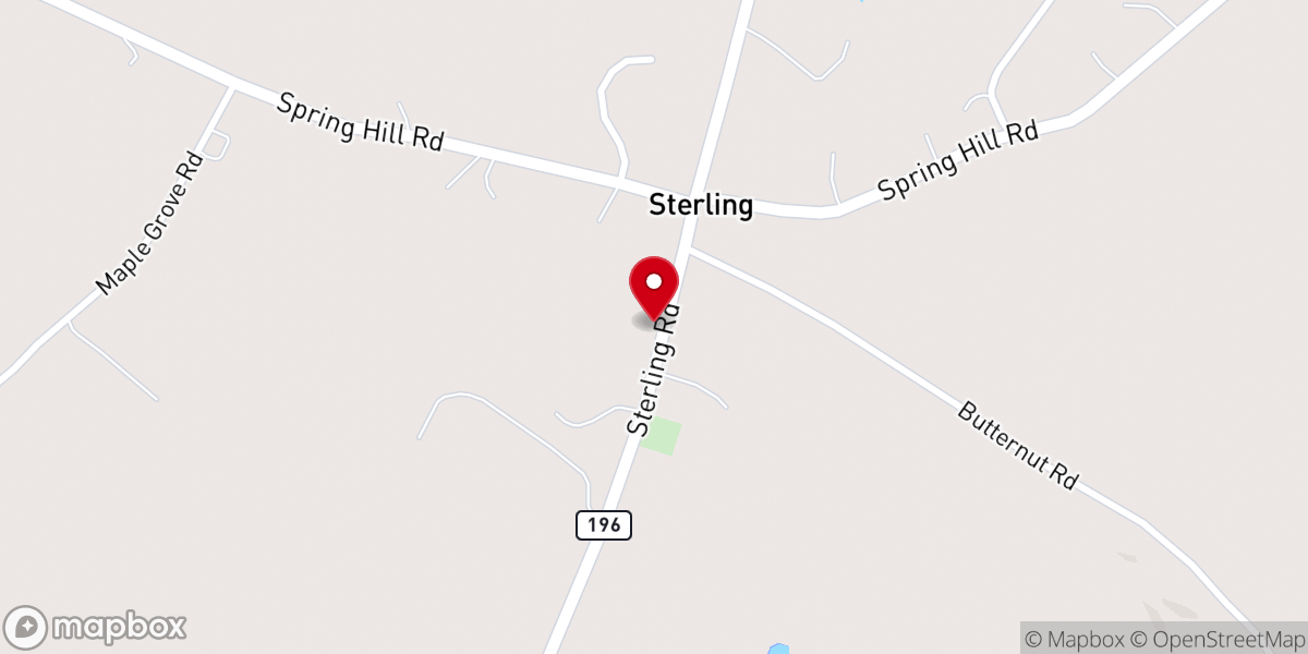 Map showing location of Sterling United Methodist Church