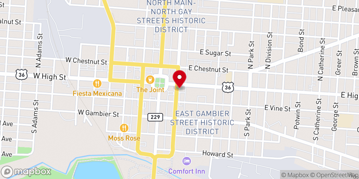Map showing location of St. Paul's Parish House