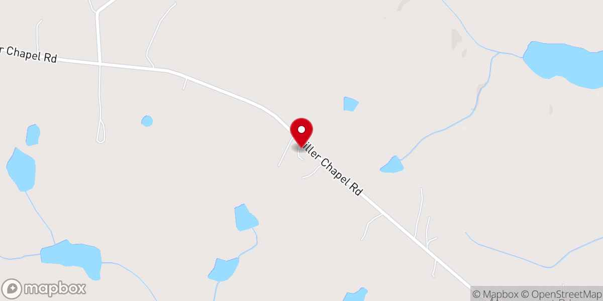 Map showing location of Reidsville Free Will Baptist Church