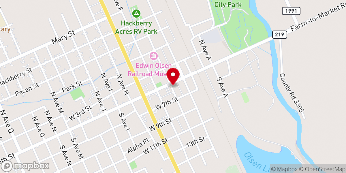 Map showing location of Peace Lutheran Church