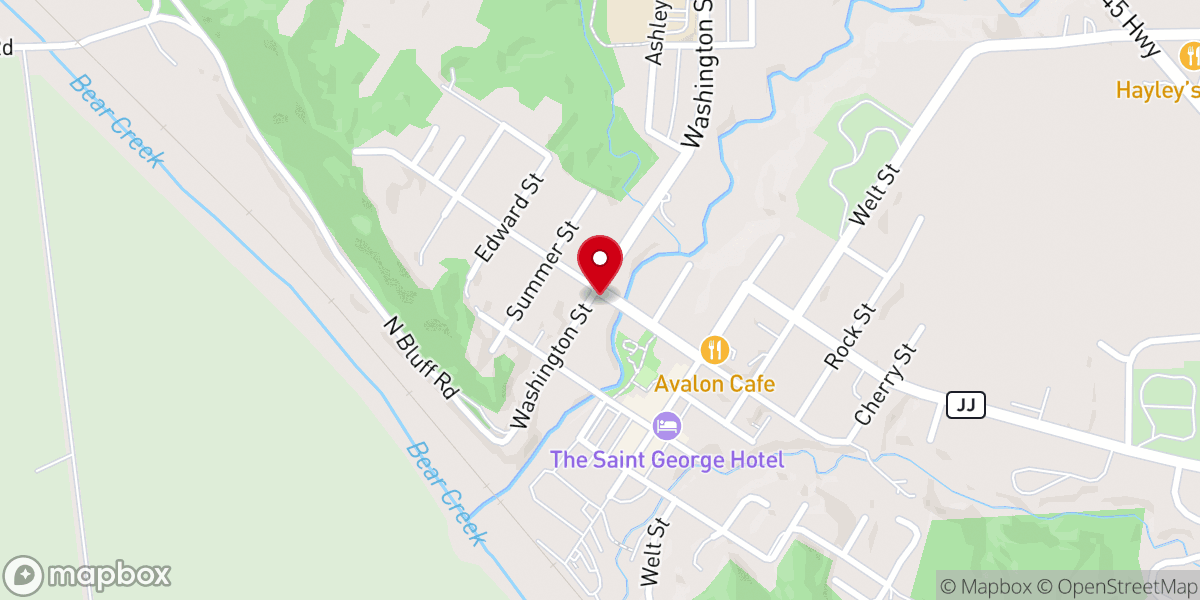 Map showing location of Weston Christian Church