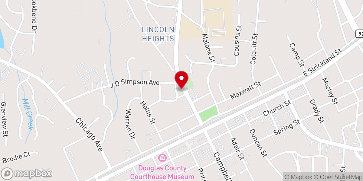 Map showing location of St James AME Church