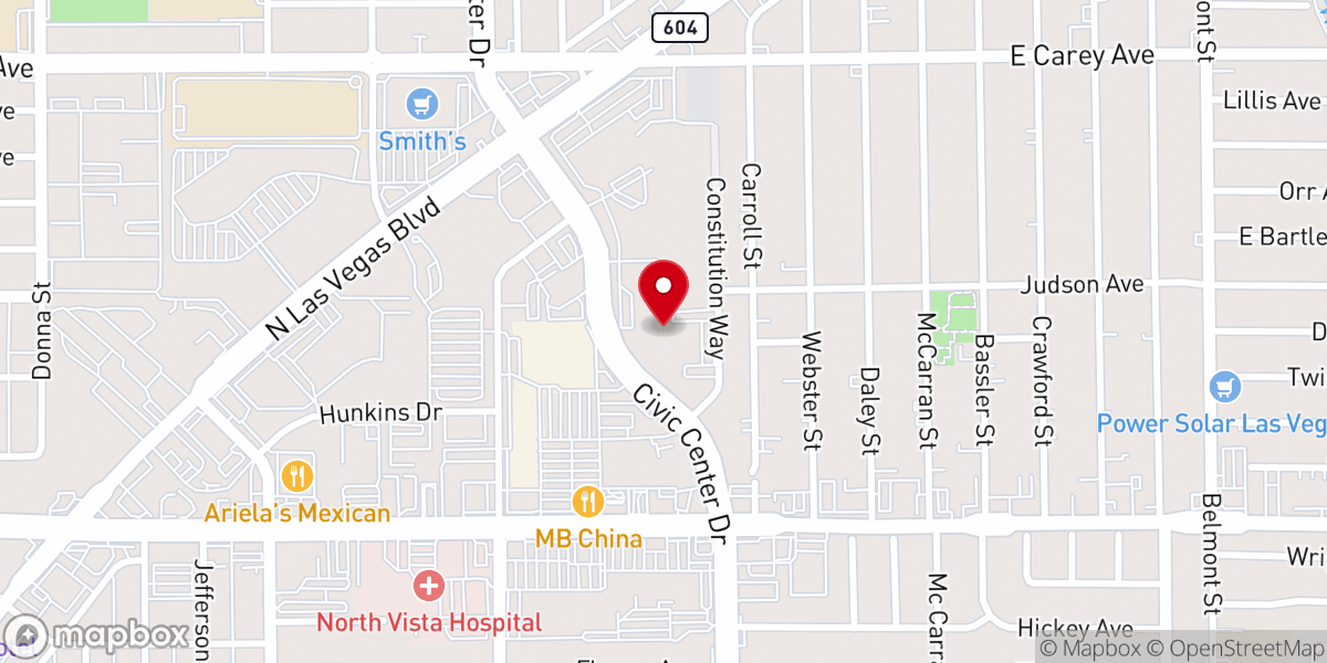 Map showing location of Lighthouse of Faith Ministries
