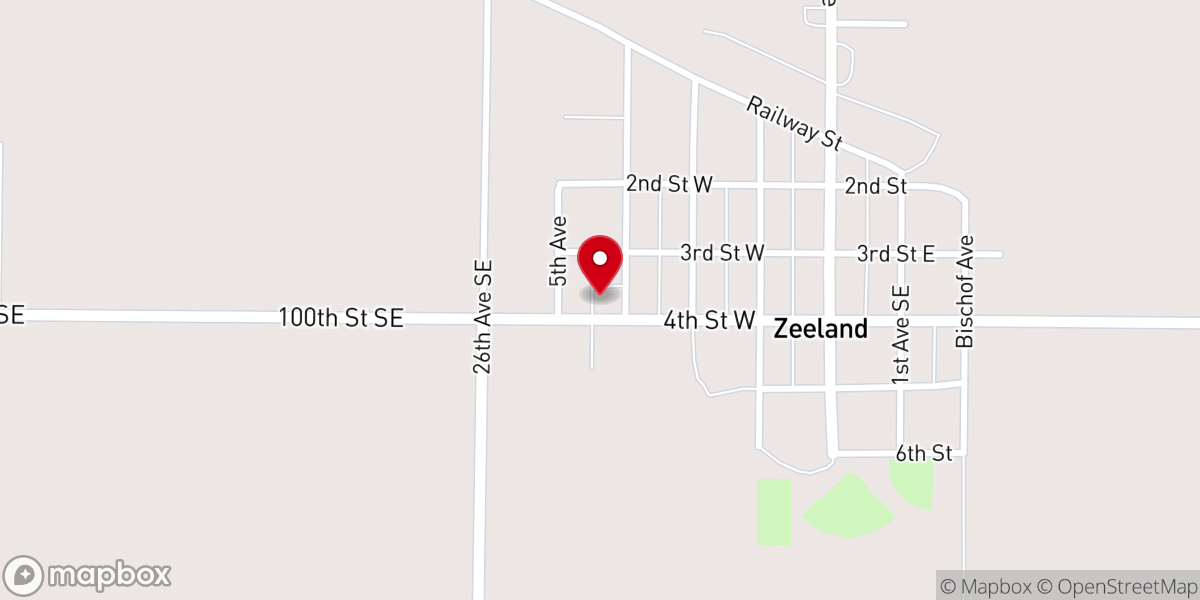 Map showing location of Zion Lutheran Church