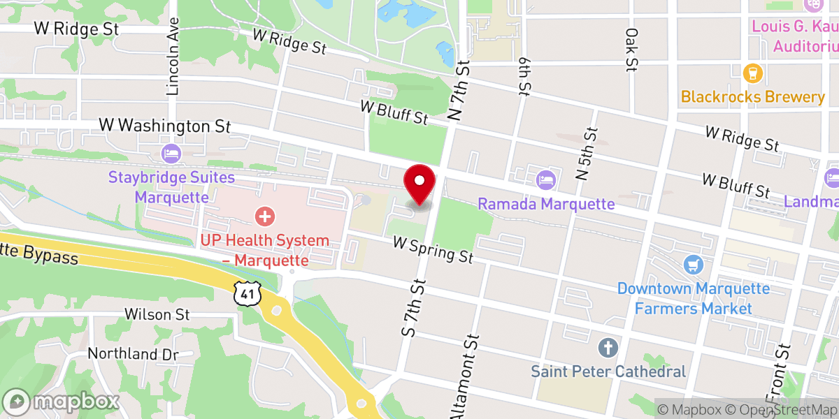 Map showing location of Mariucci Family Beacon House