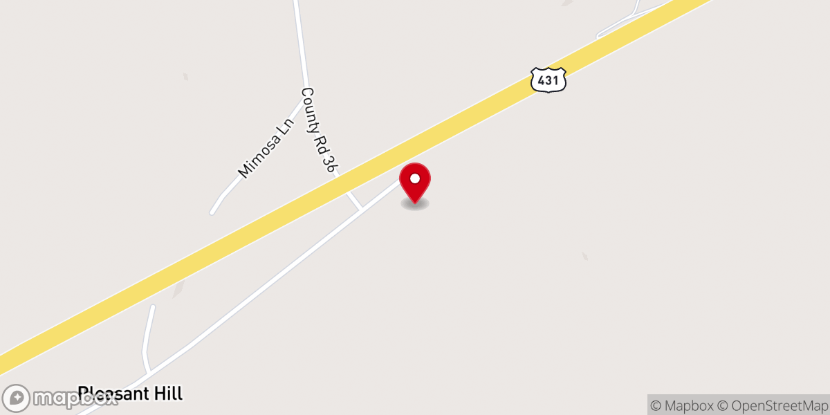 Map showing location of God's Way Baptist Church