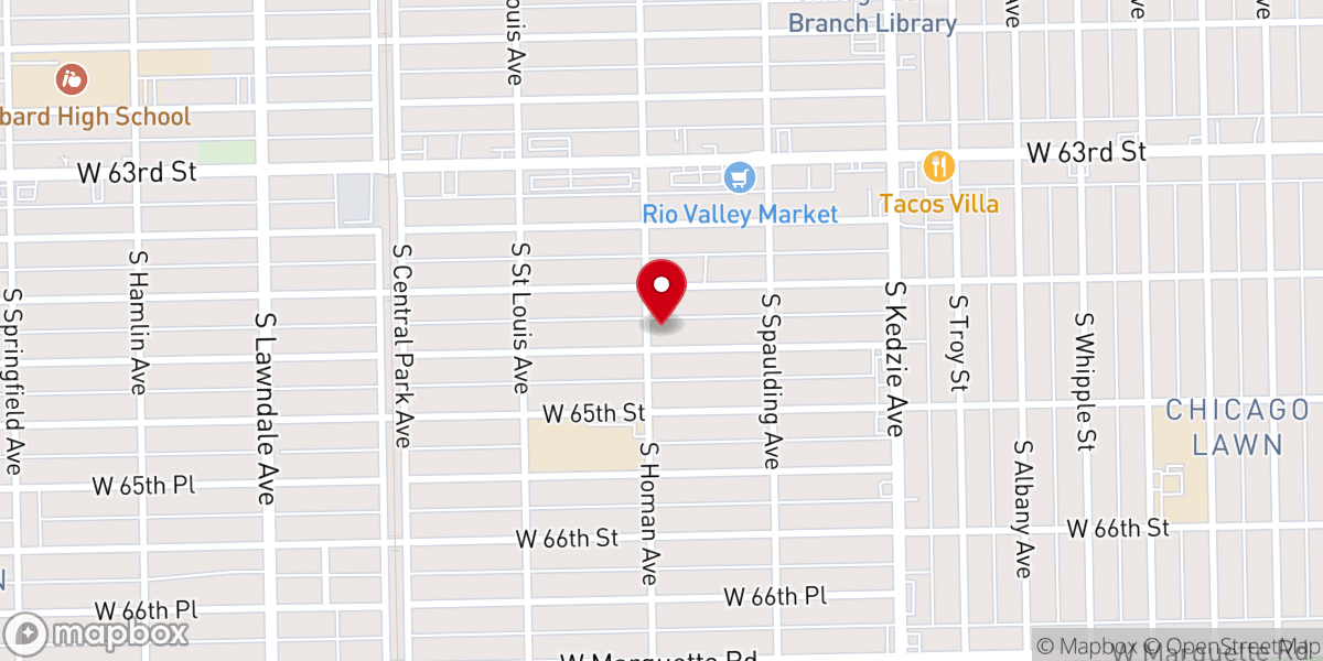 Map showing location of Thomas Memorial Congregational Church