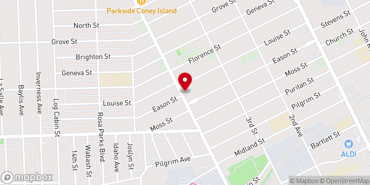 Map showing location of Holy Temple of Faith Church of God in Christ
