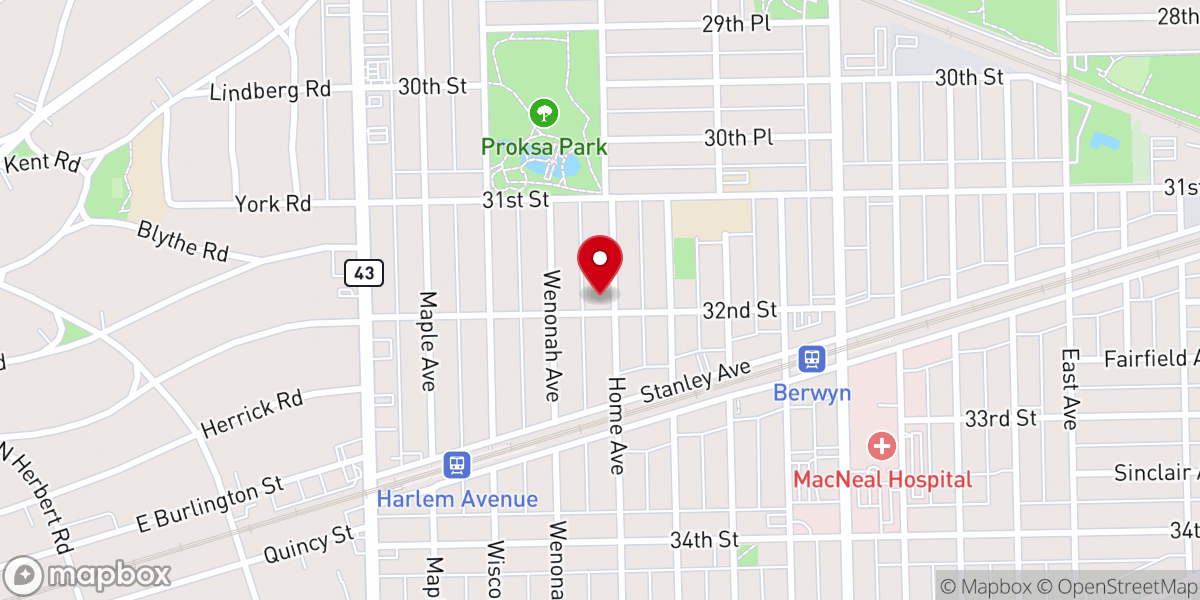Map showing location of Concordia Lutheran Church