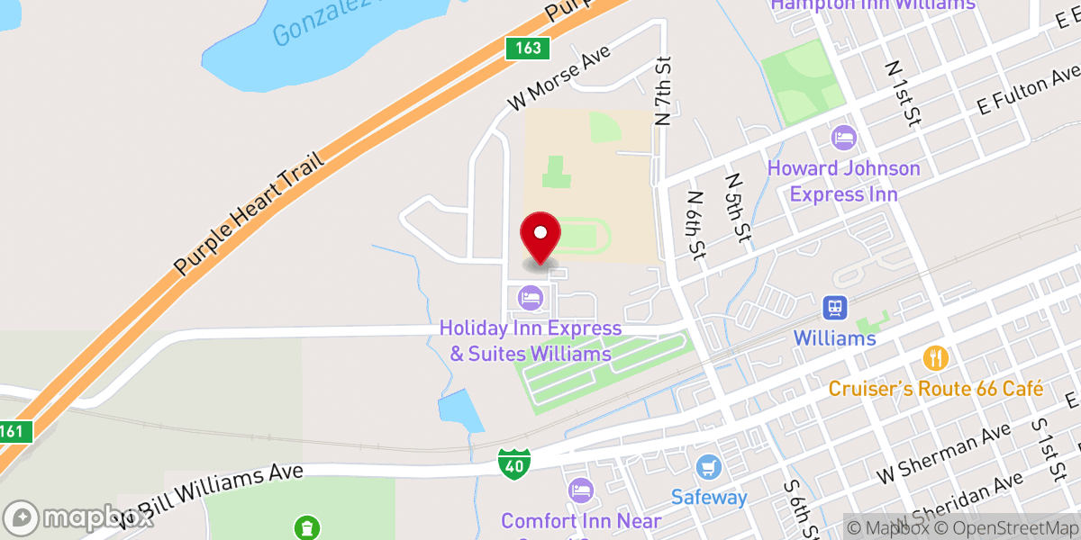 Map showing location of Northwoods Church Assemblies of God