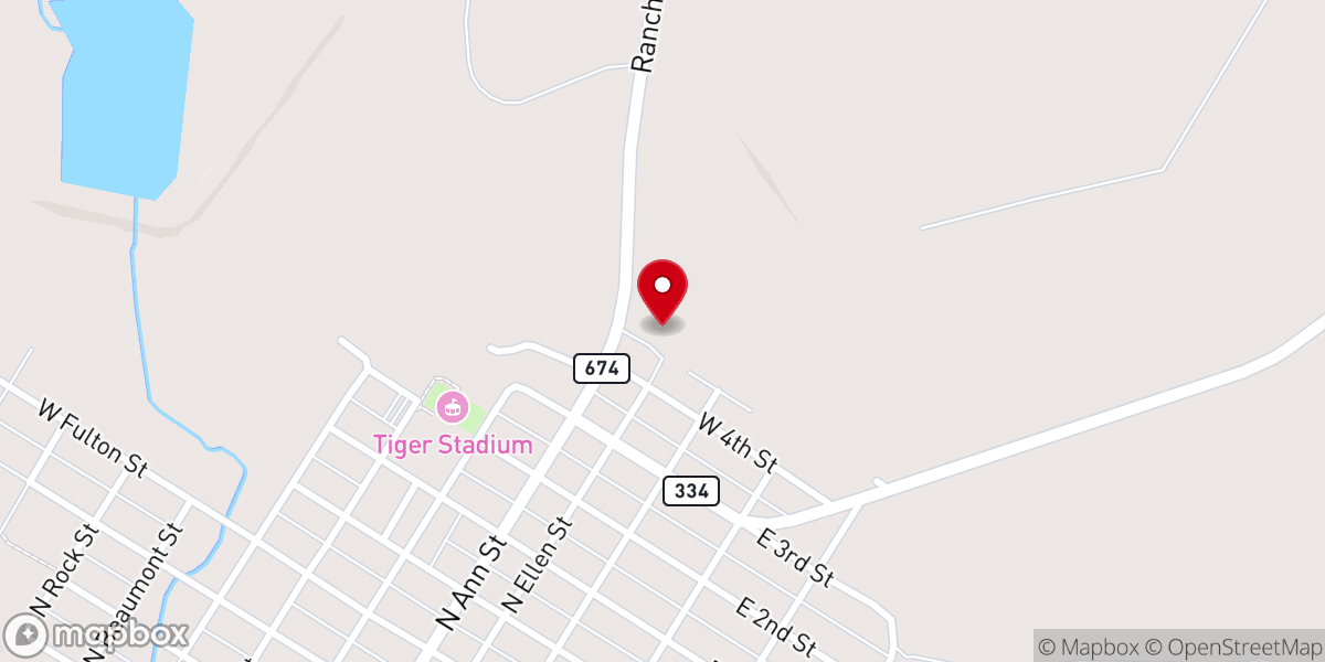 Map showing location of Church of Christ