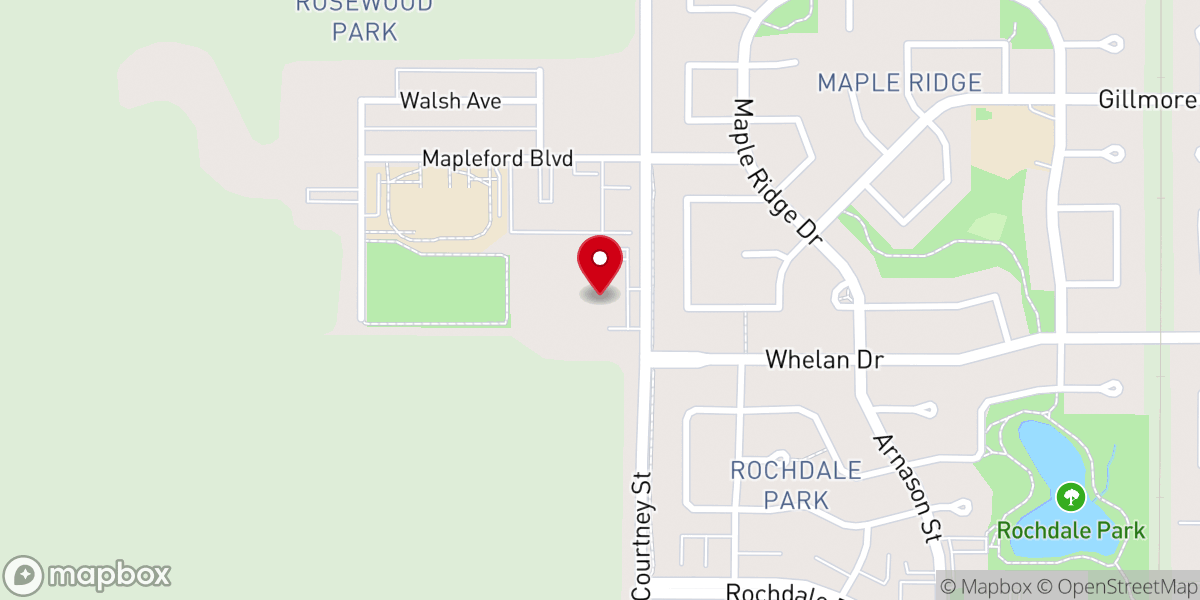 Map showing location of Rosewood Park Alliance Church