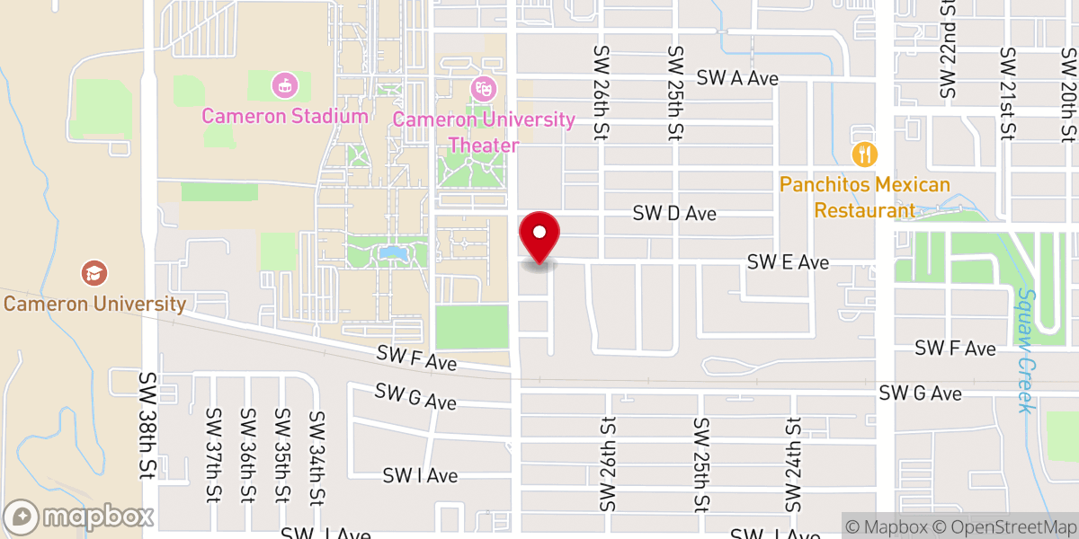 Map showing location of Comanche Cotton Baptist Association