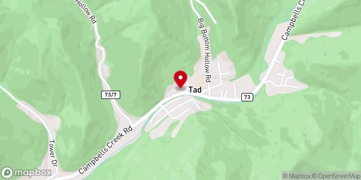Map showing location of Hicumbottom Church