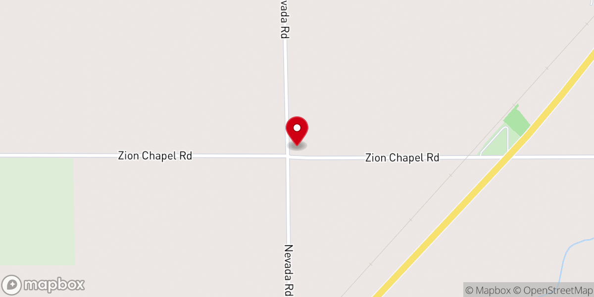 Map showing location of Zion Chapel
