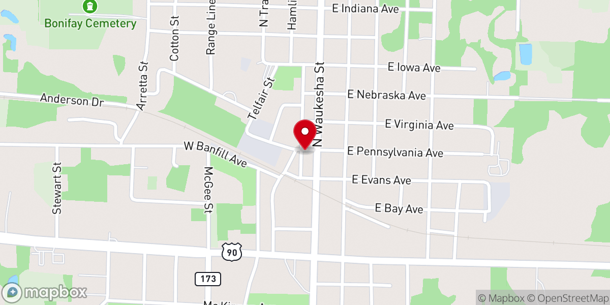 Map showing location of Primera Bautista De Bonifay En Español