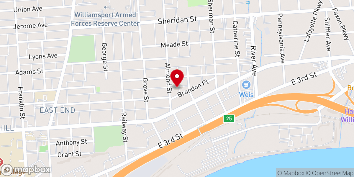 Map showing location of Grace Life Fellowship