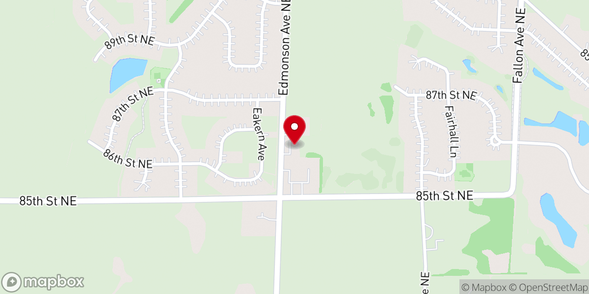 Map showing location of Change of Heart Church