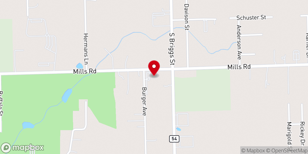 Map showing location of Brown Chapel AME Church
