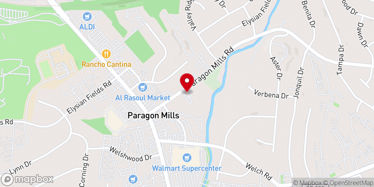 Map showing location of Salvation Army Church