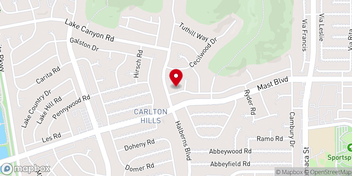 Map showing location of Santee Food Bank