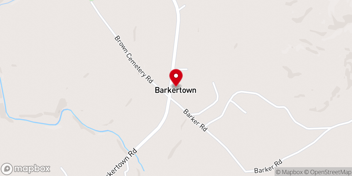 Map showing location of Barkers Cove Community Church