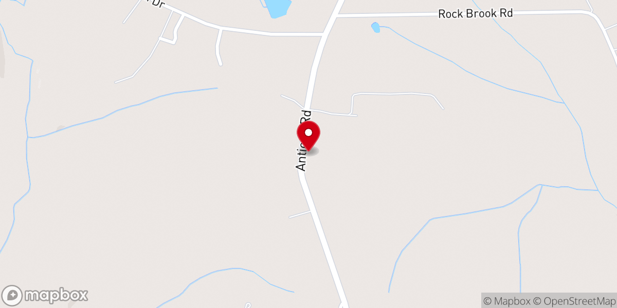 Map showing location of Antioch Baptist Church