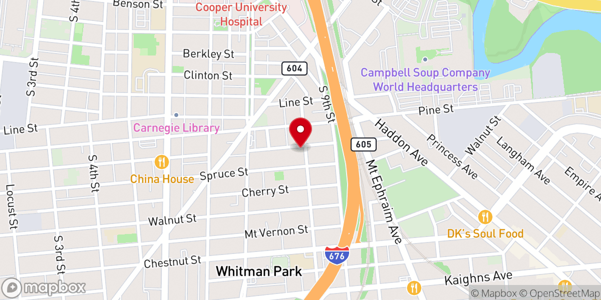 Map showing location of St Luke U a M E Church