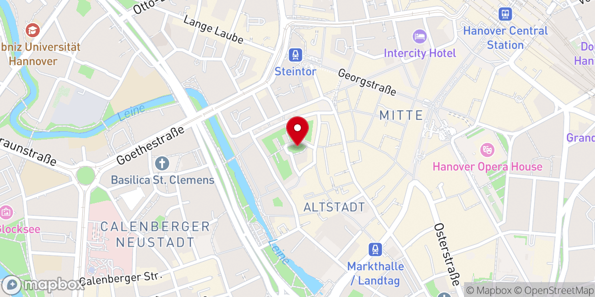 Map showing location of Kreuzkirche