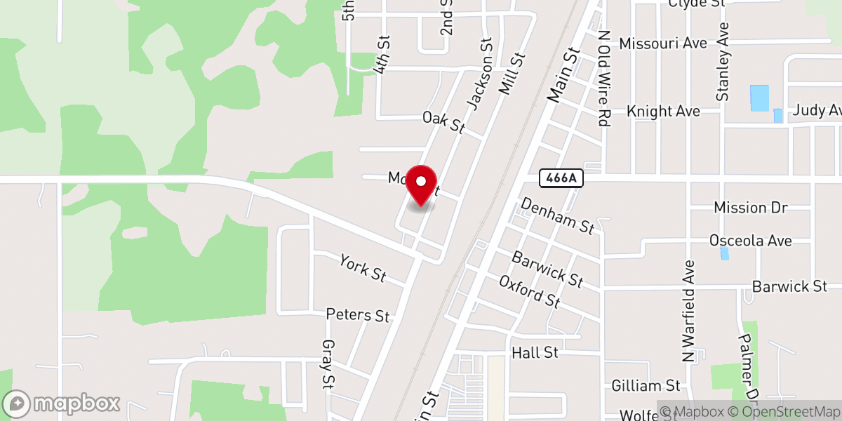 Map showing location of Church of Christ