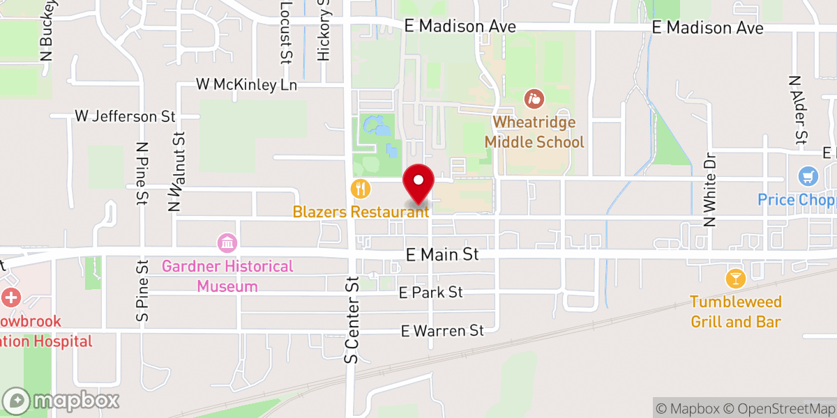 Map showing location of First Presbyterian Church