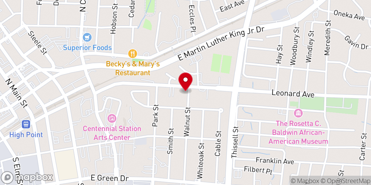 Map showing location of Friendship Holiness Church
