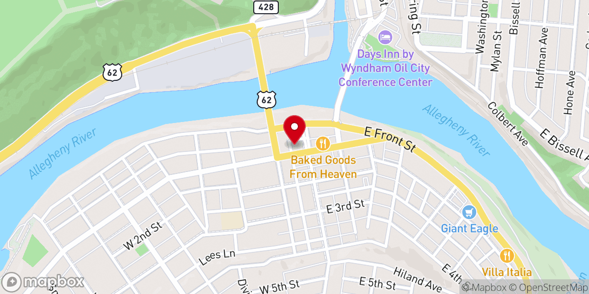 Map showing location of Christ Church Franklin