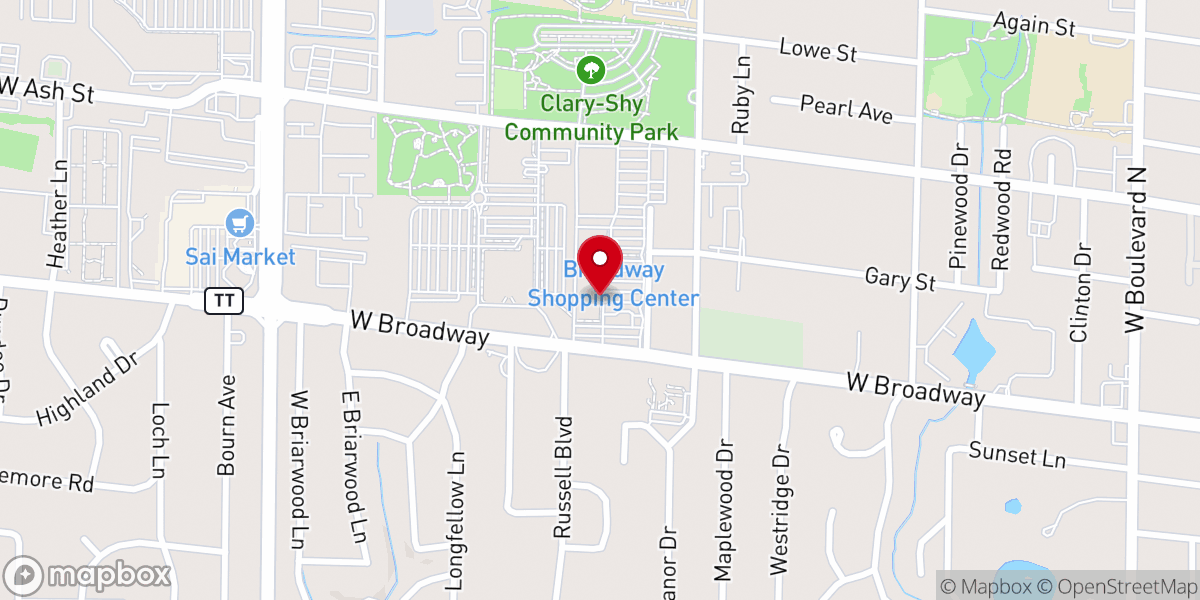 Map showing location of Fairview Church of Christ