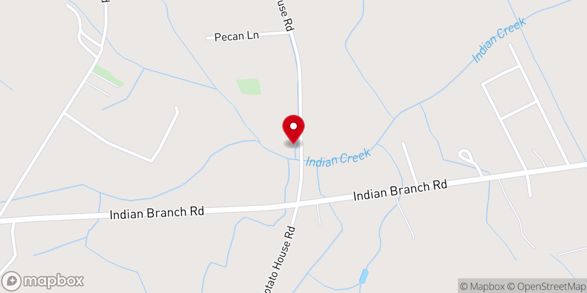 Map showing location of Indian Branch United Methodist