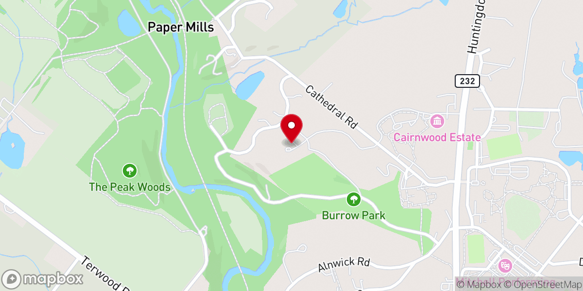 Map showing location of General Church Office of Outreach