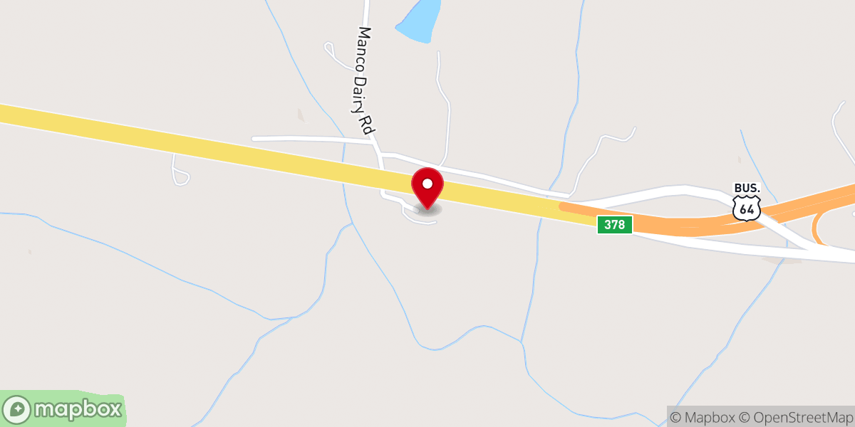 Map showing location of Solid Rock Baptist Church