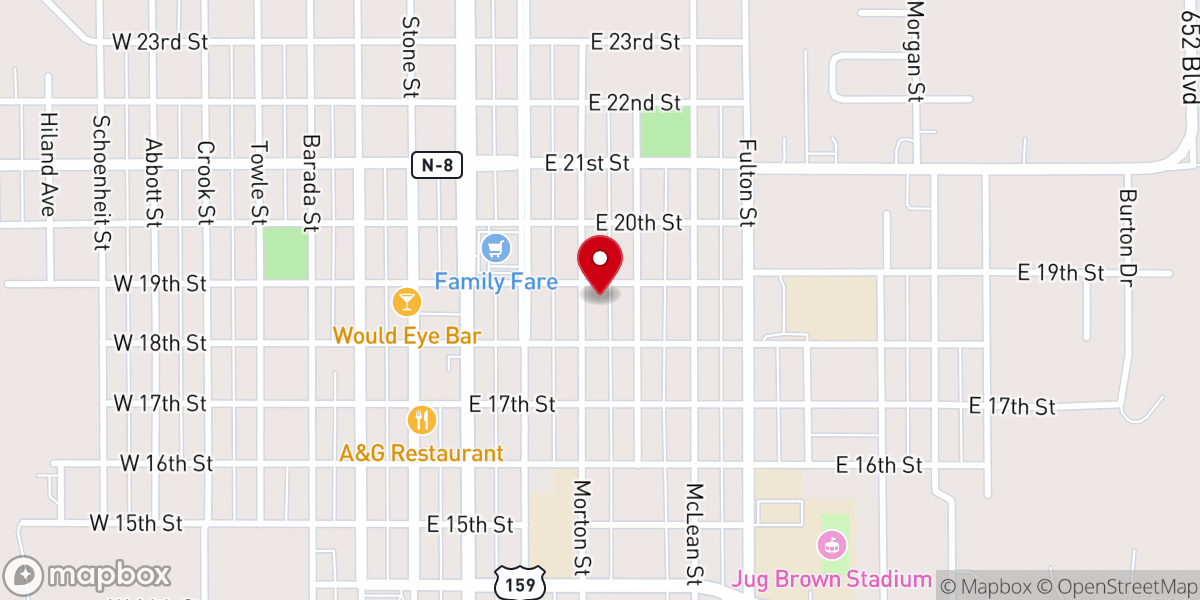 Map showing location of Falls Church