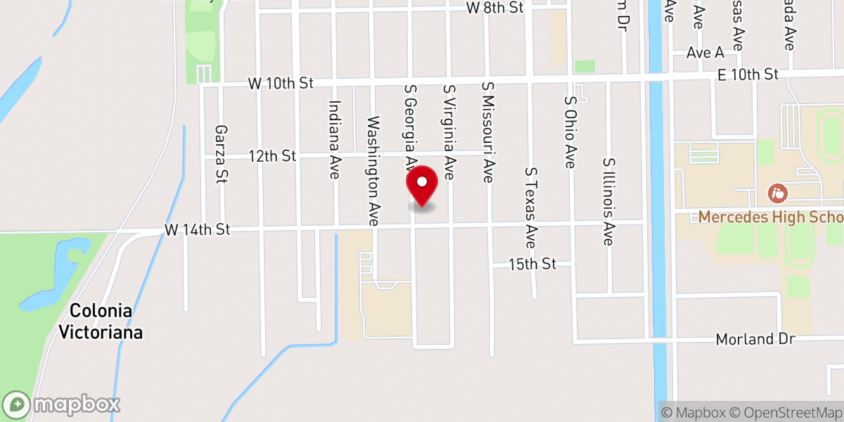Map showing location of Templo Del Rey United Family Church