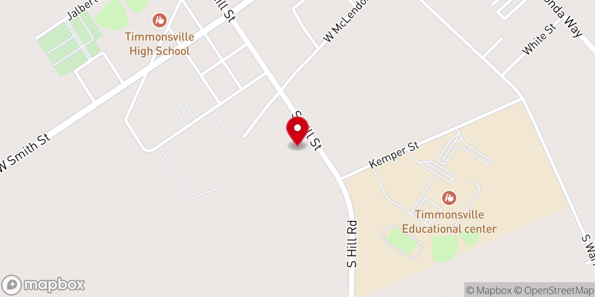 Map showing location of Zion Canaan Missionary Baptist