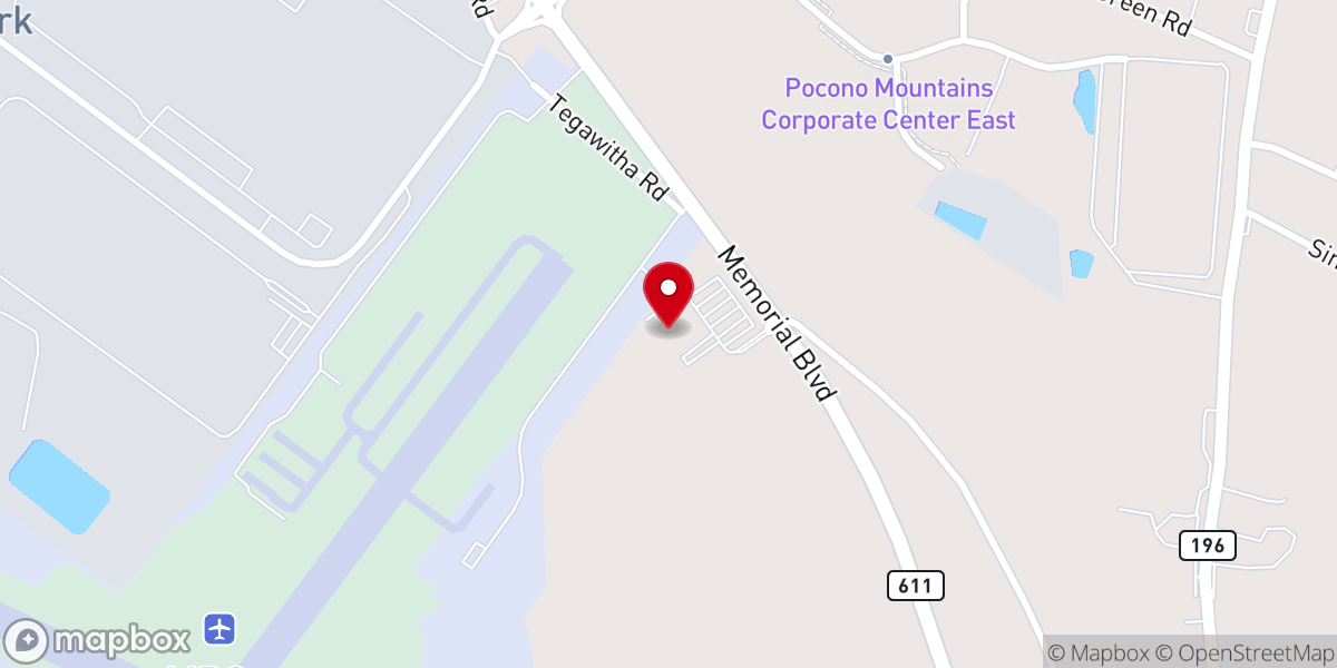 Map showing location of Pocono Community Church