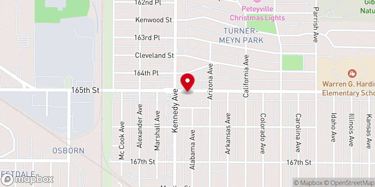 Map showing location of Northgate Church