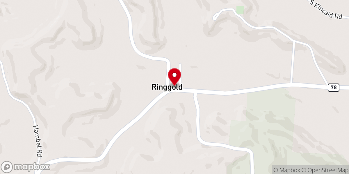 Map showing location of Ringgold Free Methodist Church