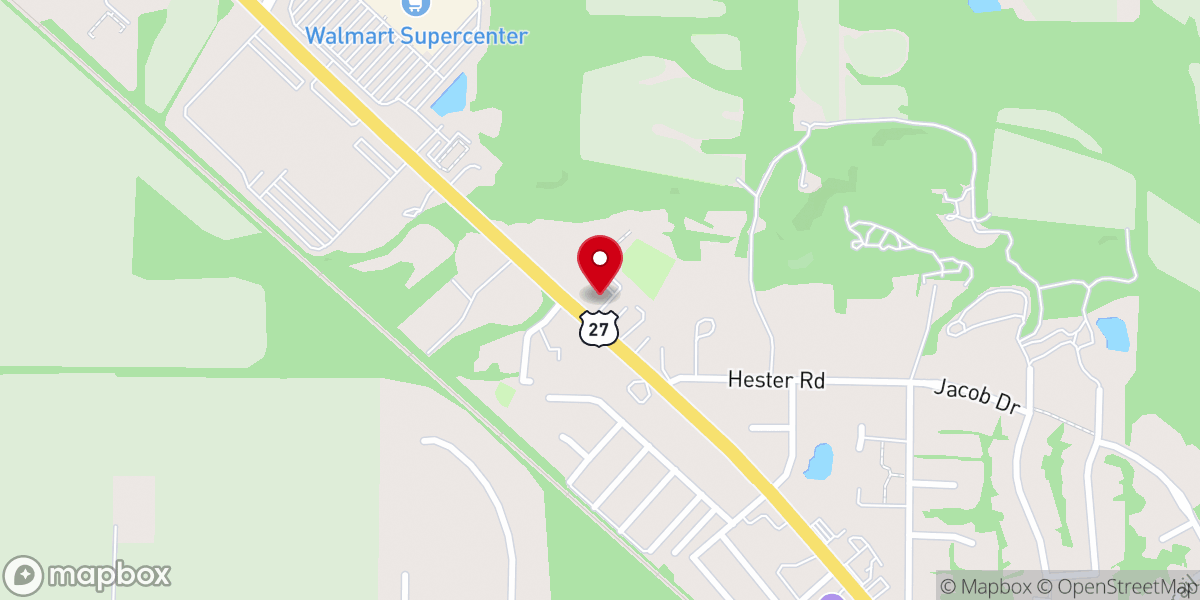 Map showing location of Ambassador's Pointe Church