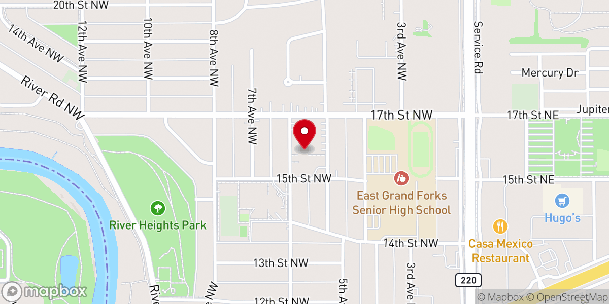 Map showing location of Our Savior's Lutheran Church