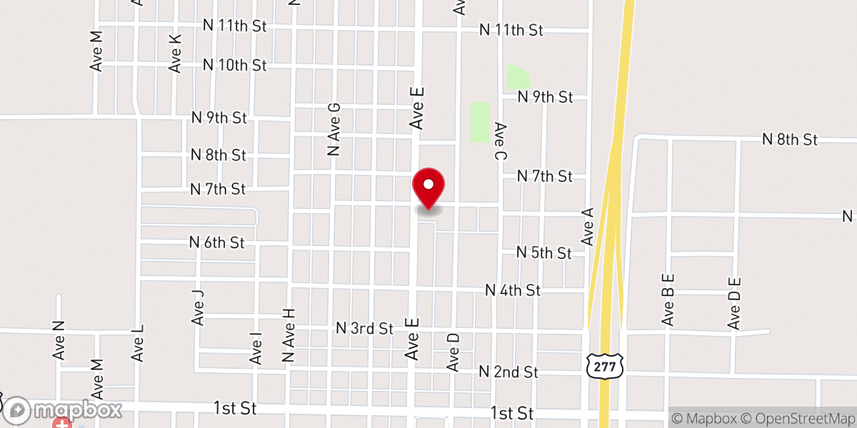 Map showing location of Haskell Church of Christ